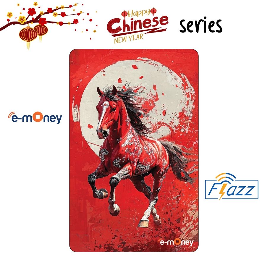 Kartu Emoney / Flazz Gen 2 Kuda Api Imlek - Kartu Etoll BCA Mandiri - Souvenir Imlek