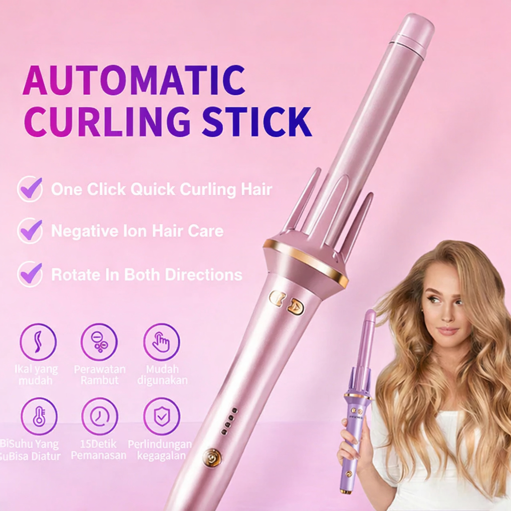 Catokan Curly Styler 28mm Catokan Curly Otomatis Ceramics Curly Catokan Keriting Keramik Otomatis Li