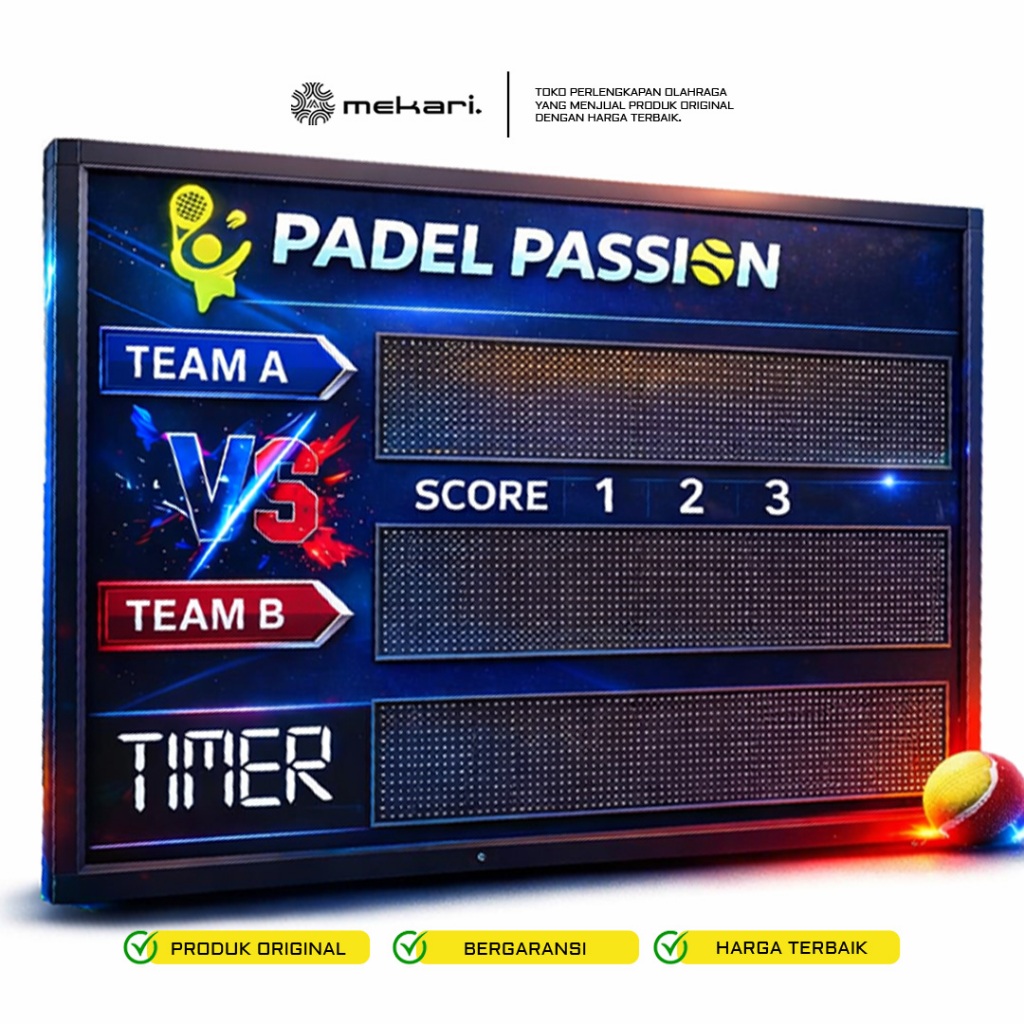 Electronic Scoreboard Padel Monoid (Indoor Digital Scoreboard)