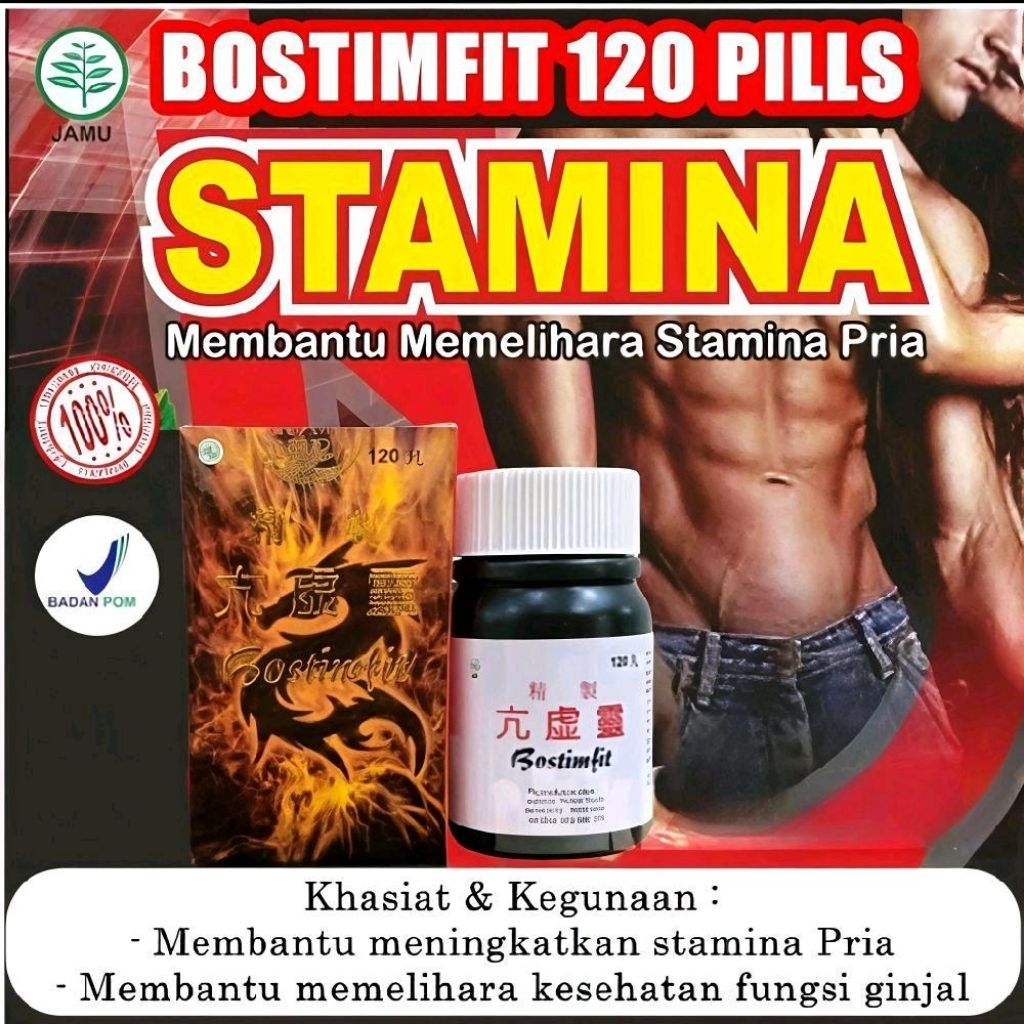 Bostimfit ramuan herbal cina memelihara stamina pria 120 PILLS