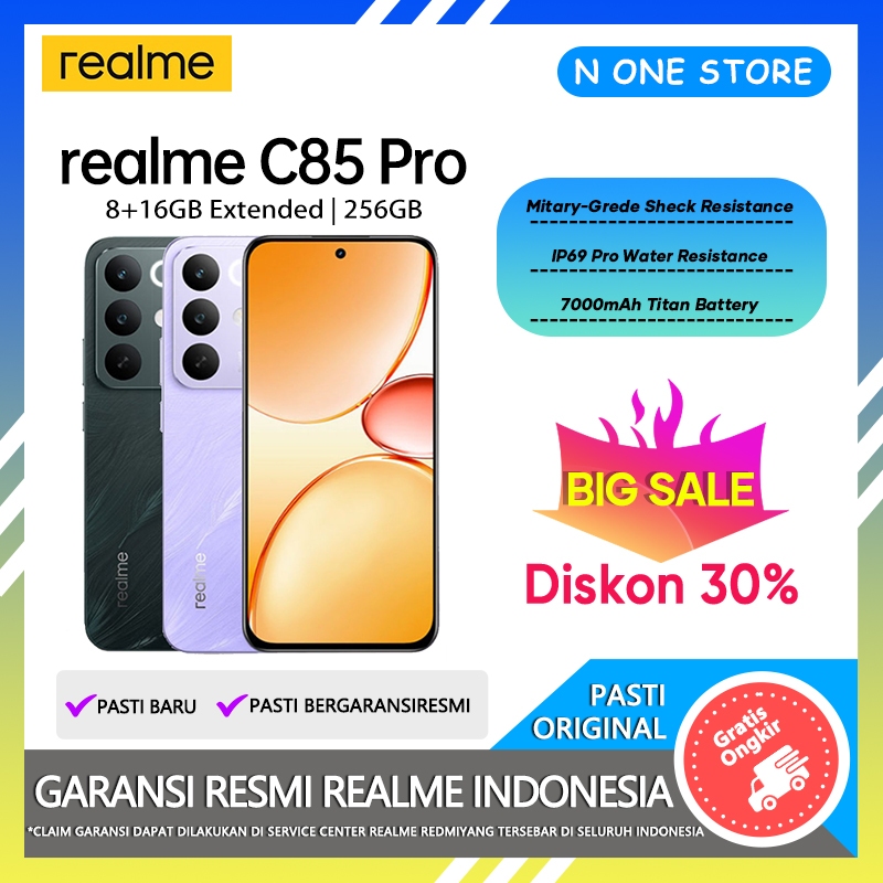 realme C85 Pro 8/256 8/128 NFC 8GB+16GB Extended RAM Garansi Resmi Hp Android Murah Terbaru 2026 Ori