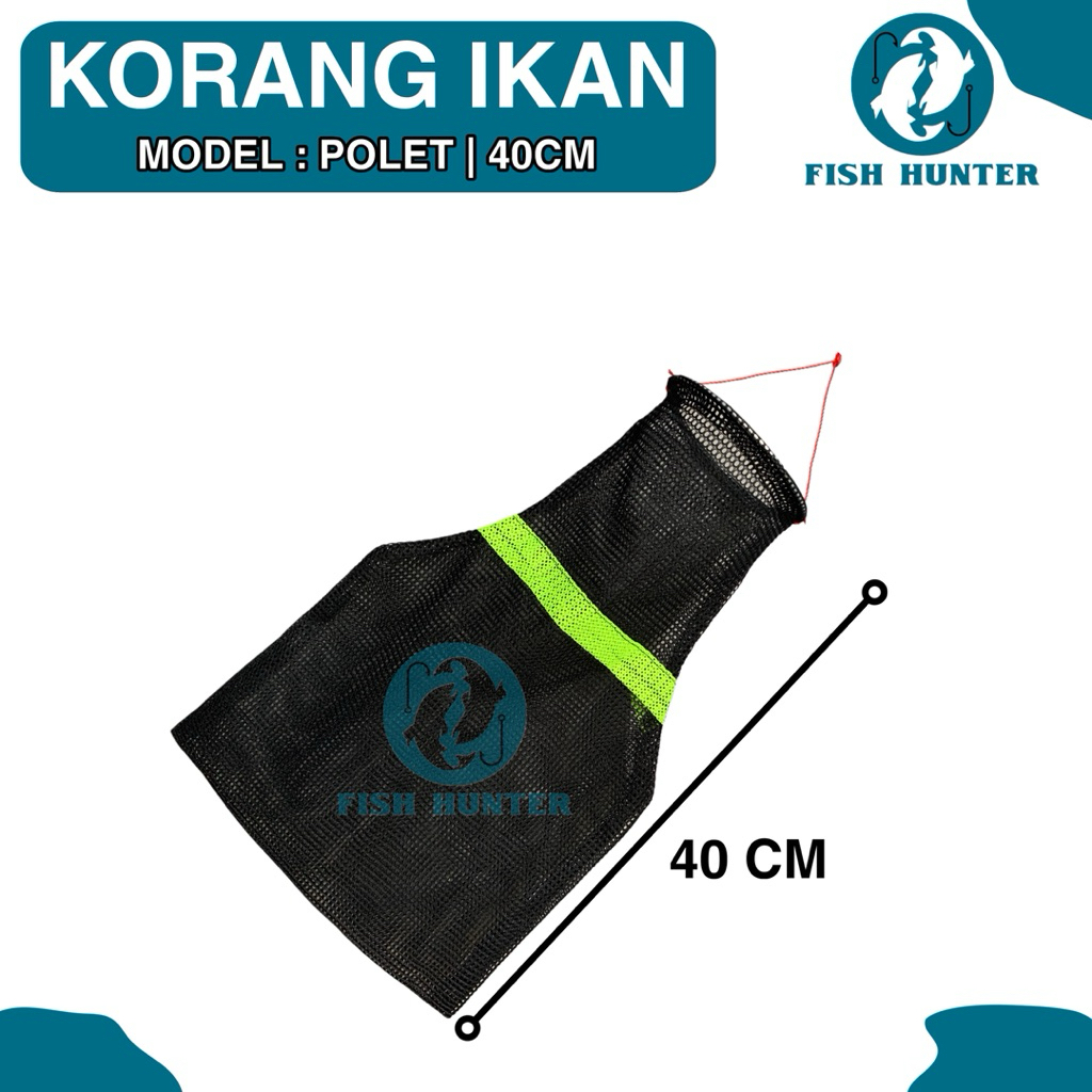 Fish hunter - KOJA IKAN MODEL POLET 40 Cm | KORANG IKAN BUBU IKAN | BERKUALITAS