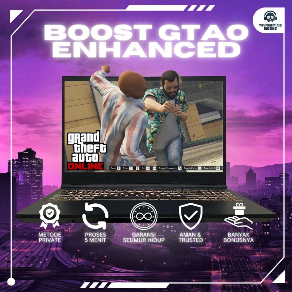 (GARANSI) Uang GTA 5 Online Money Enhanced PC Grand Theft Auto V Cash Rank Unlock