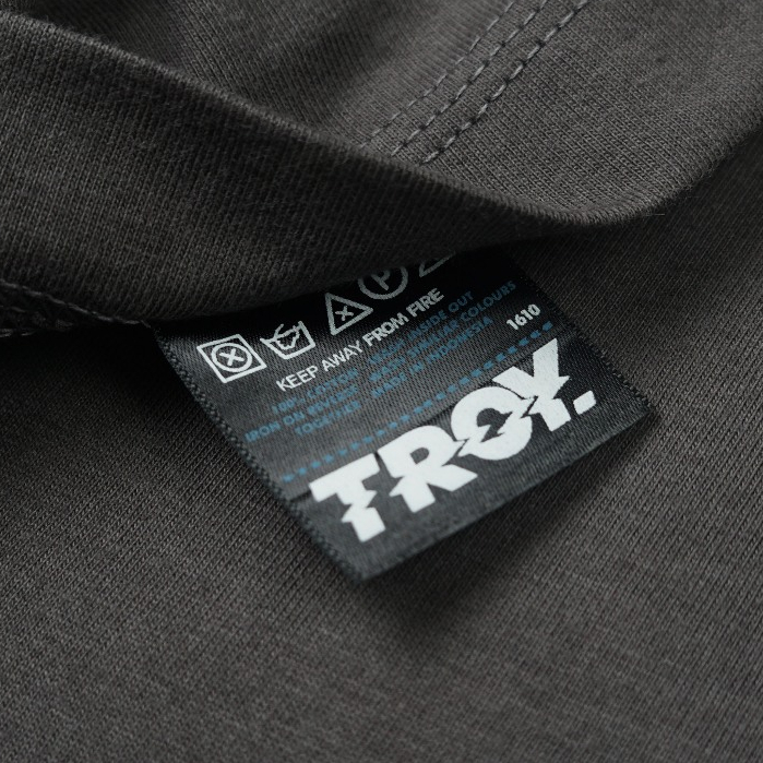 Troy Company Neck Strip Tshirt Dark Grey Vague - Kaos Lengan Pendek Kaos Abu Gelap KST 3031-3A1W1B