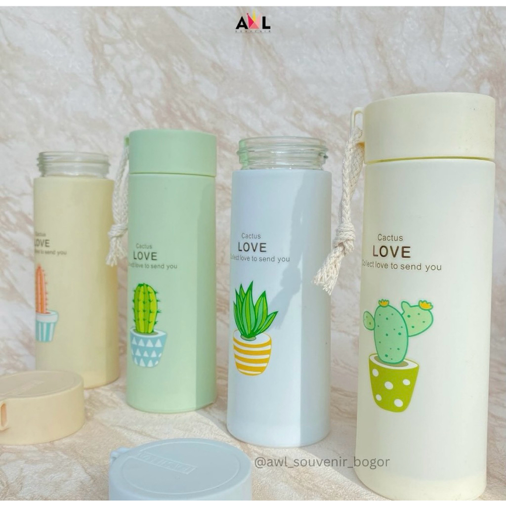 Botol kaca/Tumbler kaktus