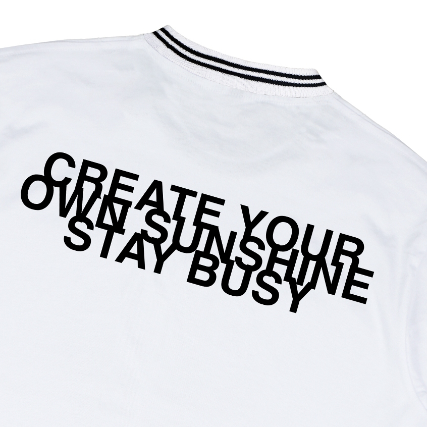 Troy Company Neck Strip Tshirt White Sunshine - Kaos Lengan Pendek Kaos Putih KST 3041-3W2B