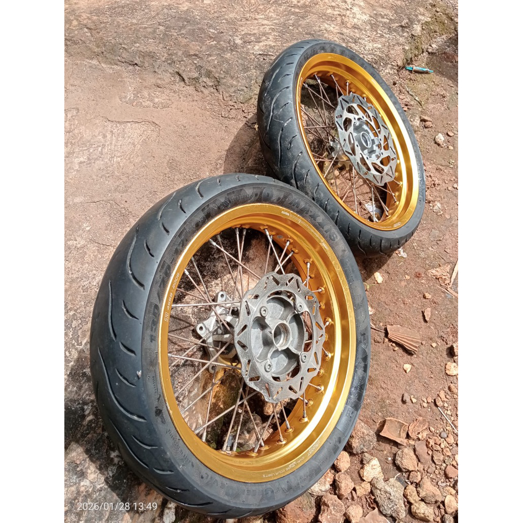 Wheelset Supermoto Scarlet Gold 300/350 PNP CRF 150l Second Mulus