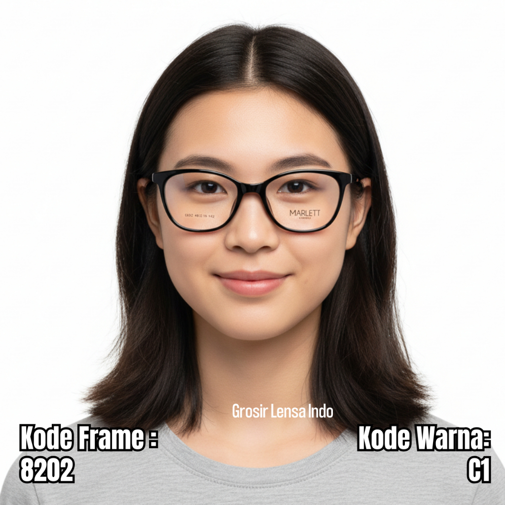 FRAME KACAMATA MARLETT 8202 CAT EYE LEBAR FRAME 129 SIZE 48