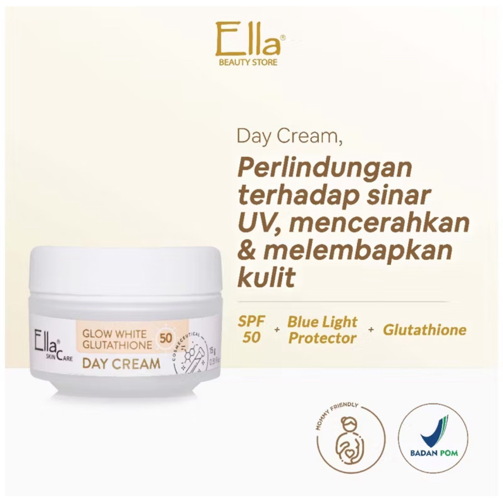 Glow White Day Cream Ella Skin Care/Jastip Ella skin care