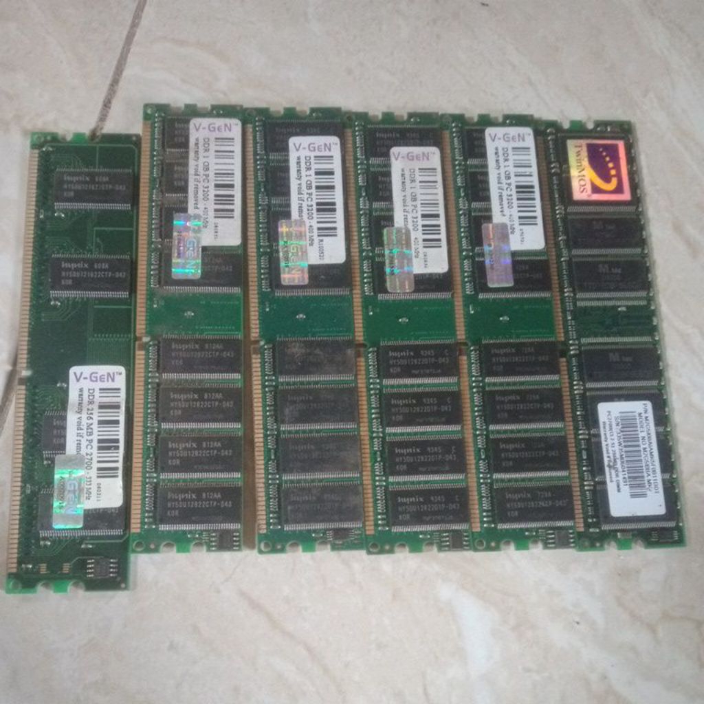 RAM PC DDR1 1GB 512MB 256MB