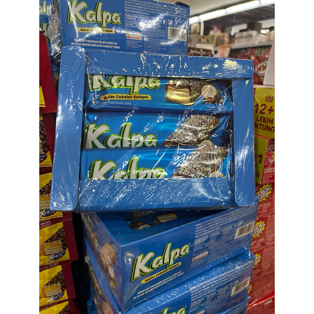Kalpa Wafer Coklat Kelapa - Taburan Kelapa, Sensasi Coklat, Krim Kelapa