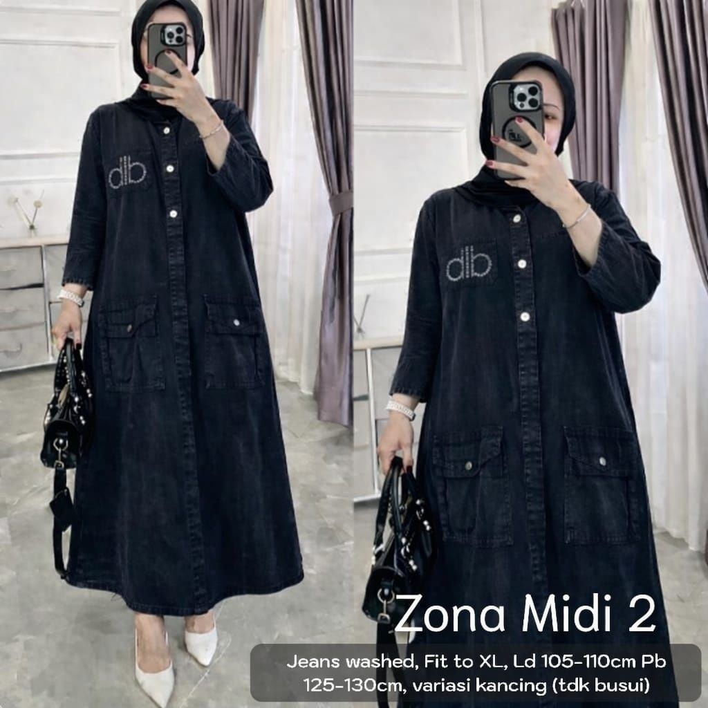 Zona Midi DRESS JEANS WASH LABEL ZARA | YOLA MIDI | ROSI MIDI | HENY MIDI | AMANI MIDIDRESS