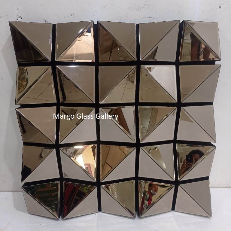 Cermin Dinding Gantung /Cermin Dekorasi Dinding Ruang Tamu/Cermin Dinding 3d Brown
