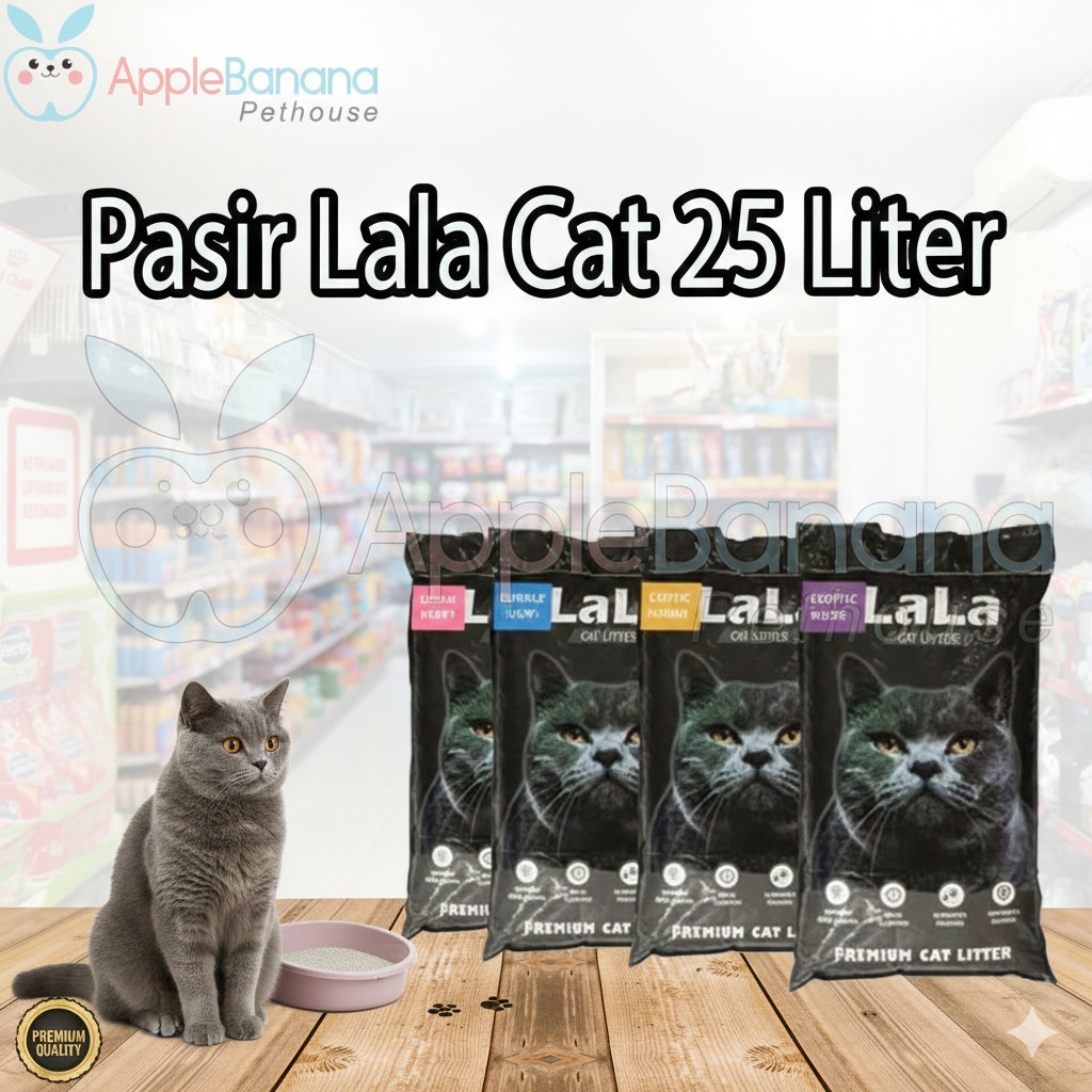 Pasir Kucing LALA 25 Liter - Lala Cat Litter 25 L Pasir Gumpal Wangi