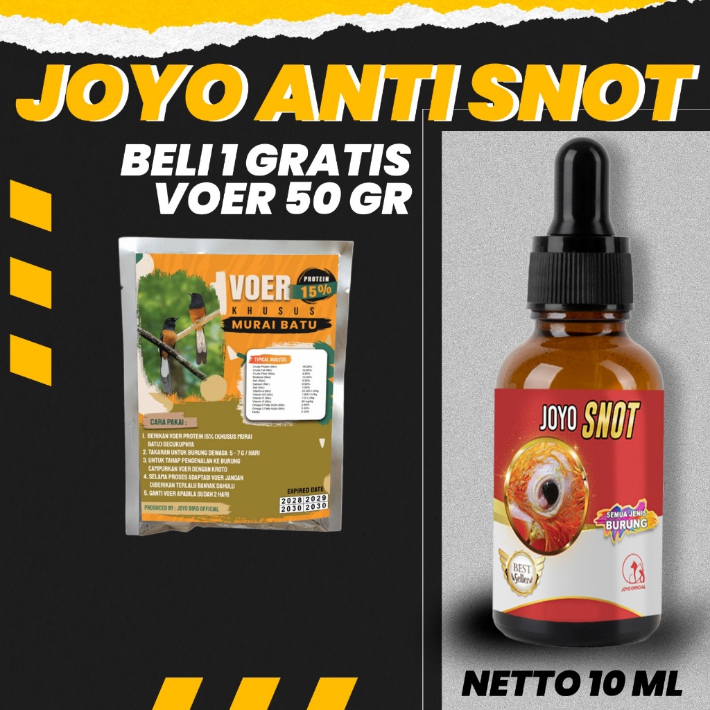 OBAT SNOT , MATA BENGKAK ,MATA BERAIR PADA BURUNG| Anti Snot (Obat Burung Snot) 10 ML