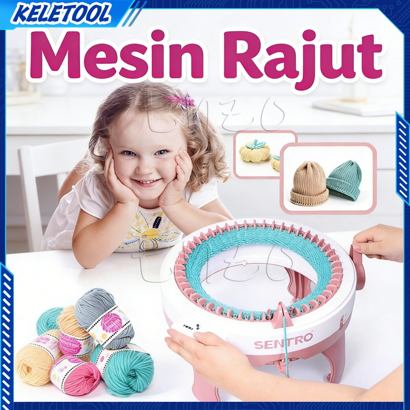 22/48 Jarum Knitting Alat Kreatif Tenun Otomatis untuk Anak-anak Mesin Rajut Besar Datar DIY Berputa