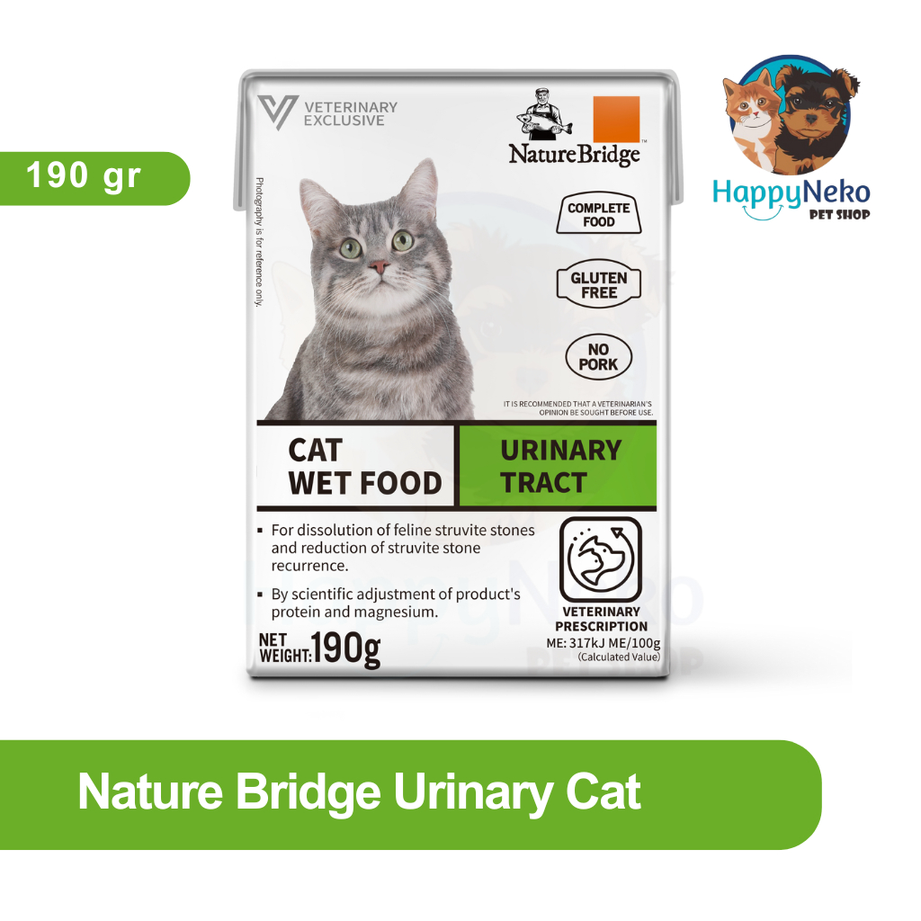 Nature Bridge Urinary Tract 190GR Wet Food Urinary SO Makanan Kucing