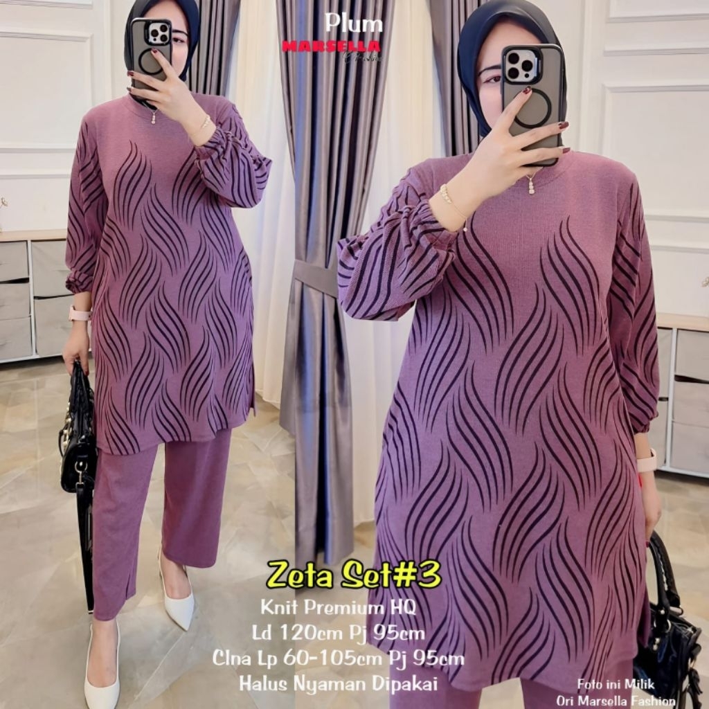 Marsella -Zeta #3 Setelan Celana Wanita Knit Premium