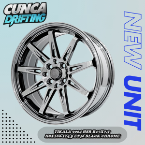 VELG RACING RING 17 BLACK CHROME UNTUK JAZZ YARIS AVANZA KIJANG SIGRA ALVEZ HSR TIKALA R17XENIA