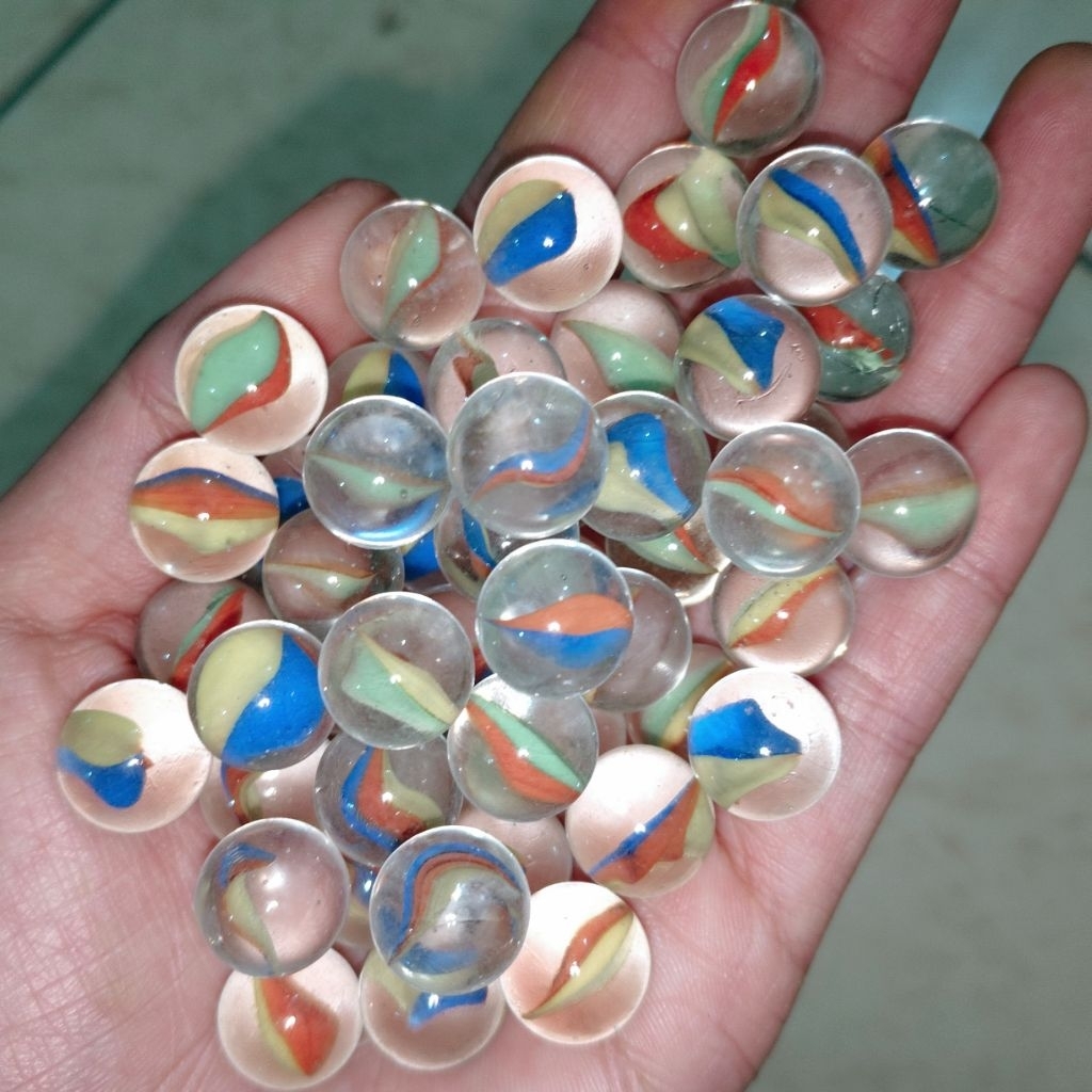 50pcs / 11mm / kelereng mini / mainan jadul / mainan kelereng unik