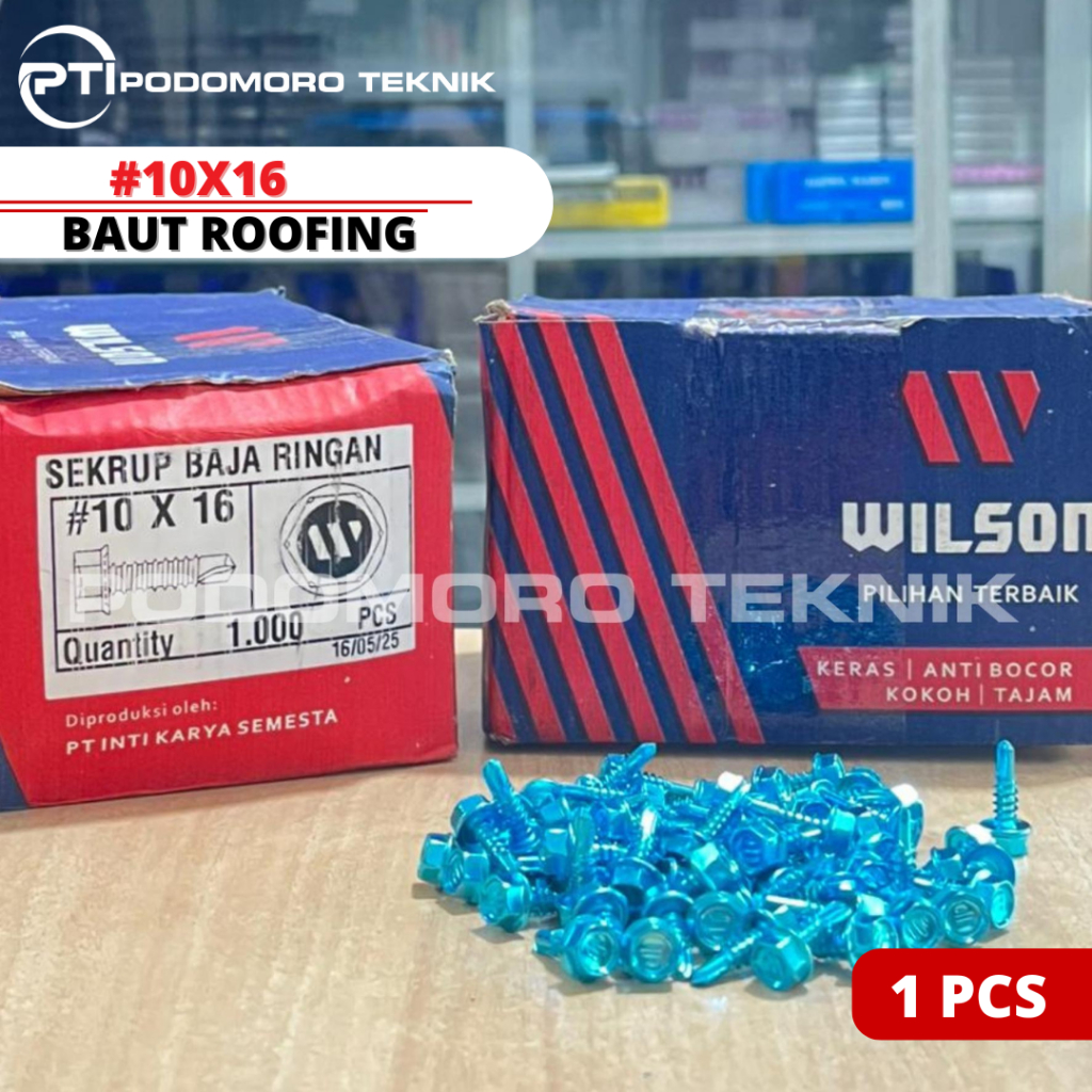 Sekrup Roofing SDS 10X16 Baut Roffing Baja Ringan HEX SDS