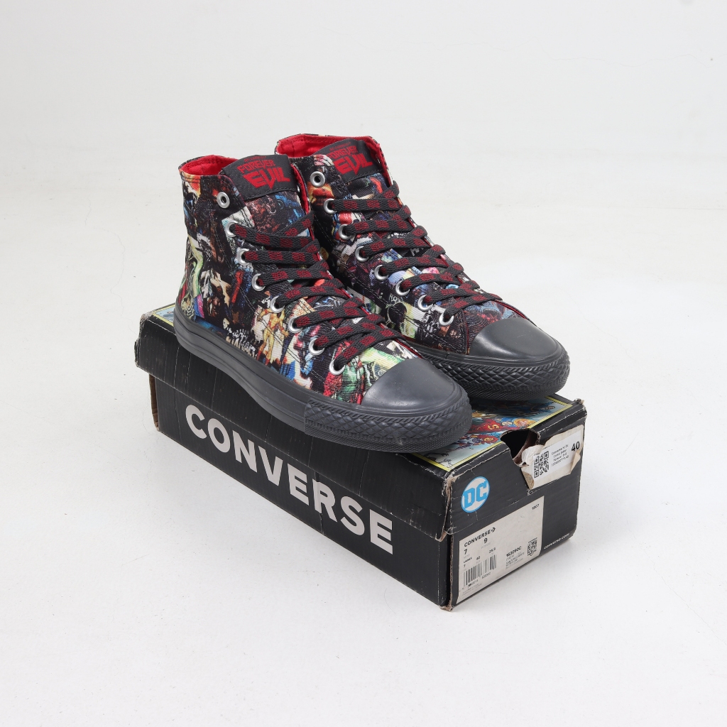 (MARKET) Sepatu Sneakers Converse Hi Dc Comic Joker Forever Evil