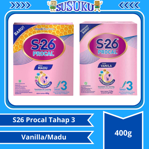 S26 Procal Tahap 3 - 400gr Susu Formula Terbaik untuk Tumbuh Kembang Si Kecil