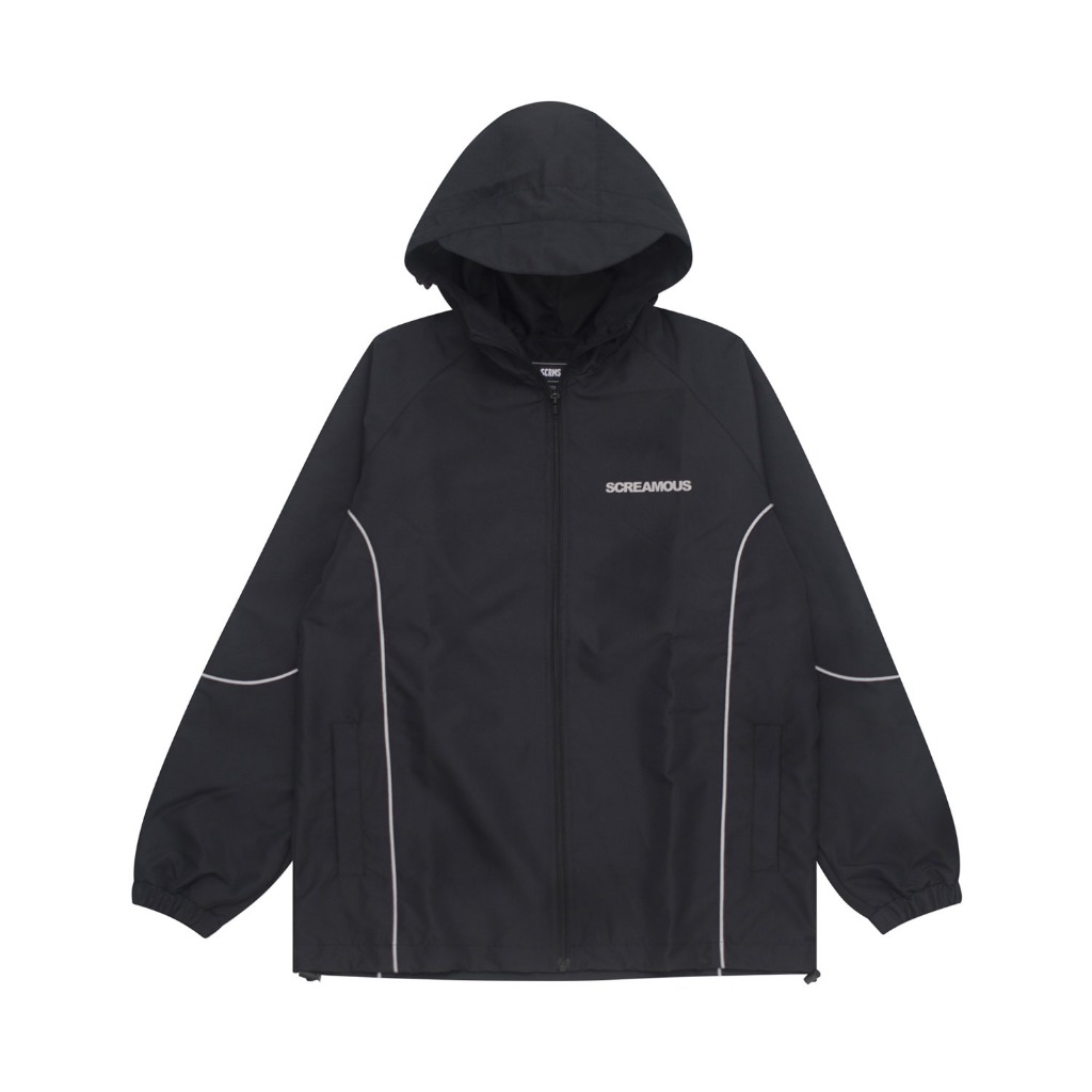Screamous WindBreaker Jacket Reflective TECTIVE BLACK