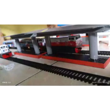 [FR} MINIATUR PERON STASIUN mainan miniatur Kereta api indonesia PERON stasiun kereta api Indonesai 