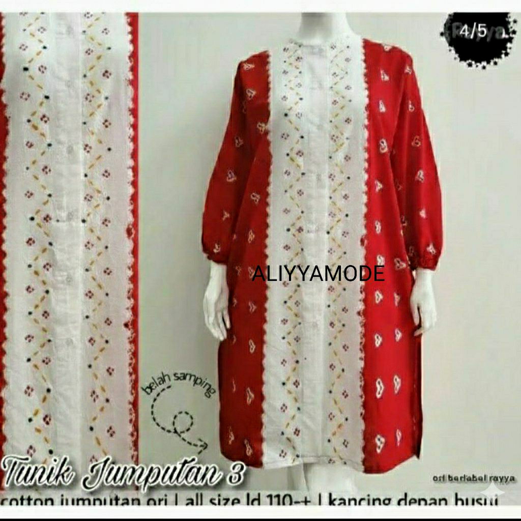 Couple Jumputan Batik Solo Tunik Batik Wanita Kemeja Batik Pria