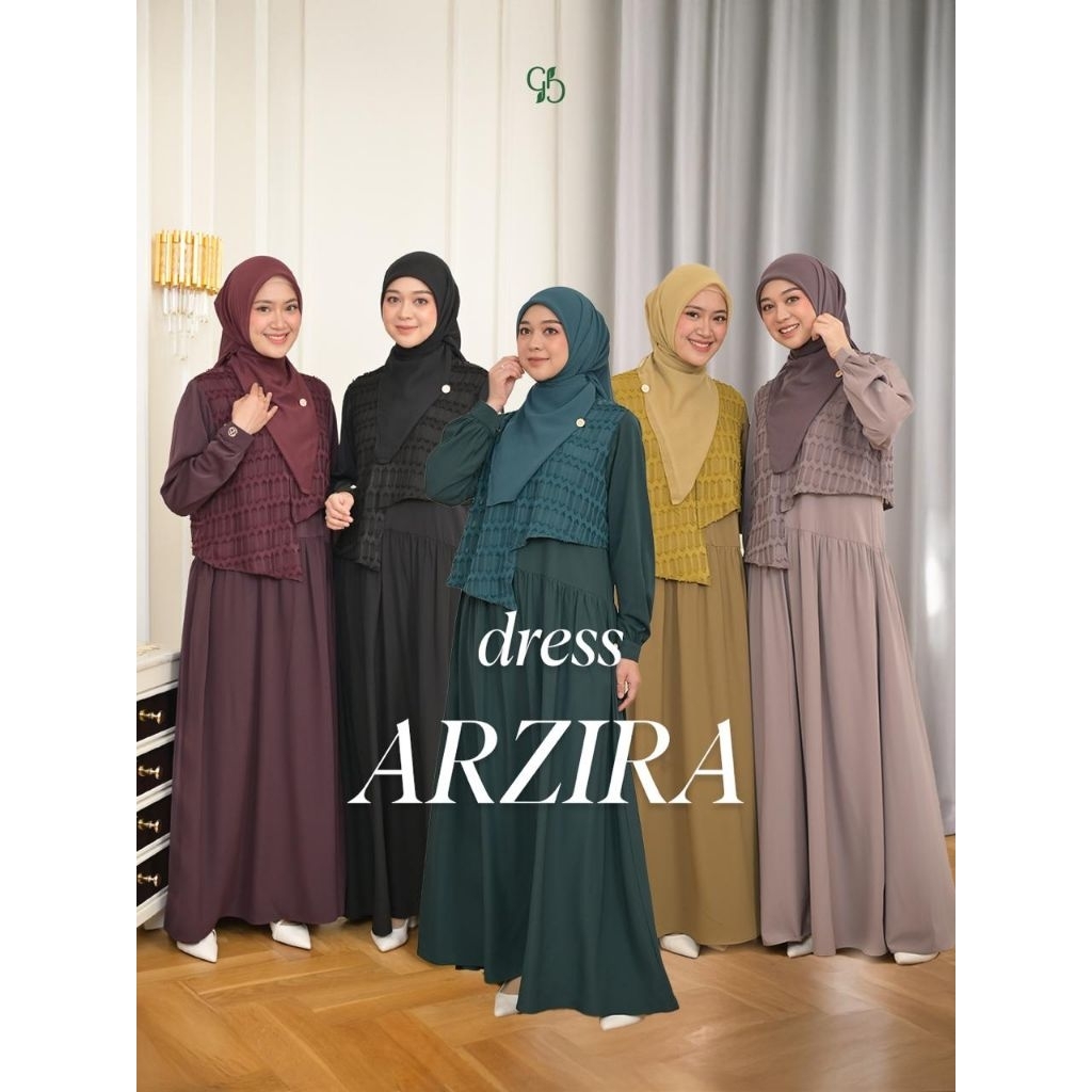 GREENISM - ARZIRA DRESS BY GREENISM - GAMIS GREENISM MODEL TERBARU - GAMIS STYLISH
