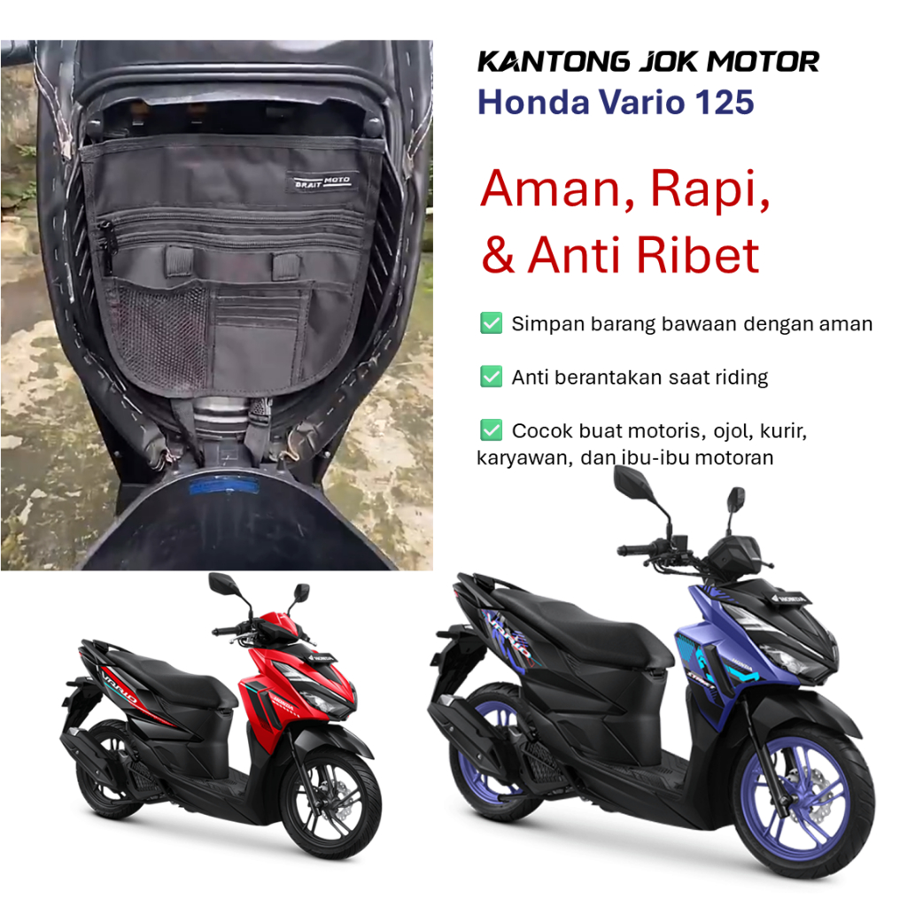 Kantong Dalam Bagasi Jok Motor Honda Vario 125