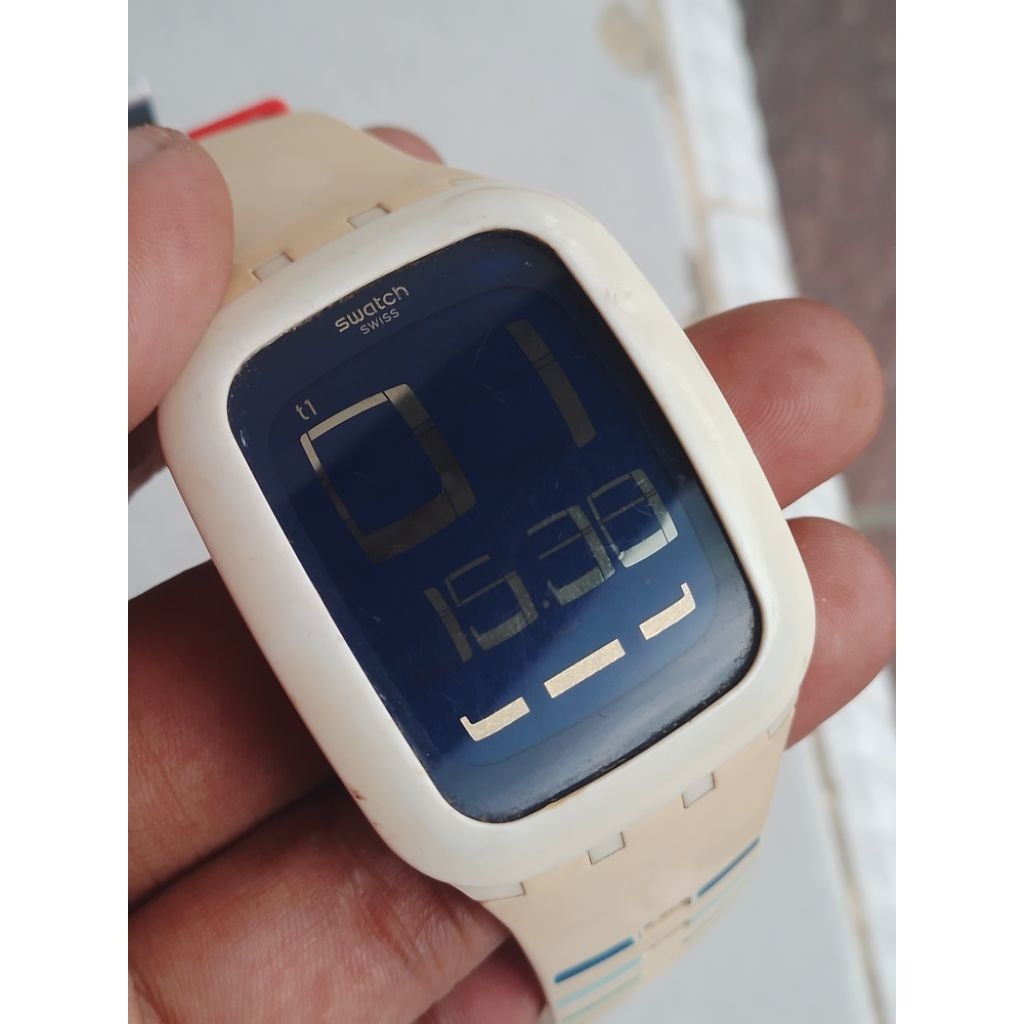 swatch touch season delight jam tangan digital unisex original preloved/second/bekas