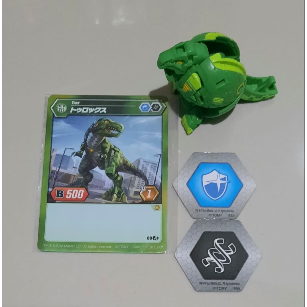 Bakugan Battle Planet Trox ventus warna hijau + bakucore merek spin master