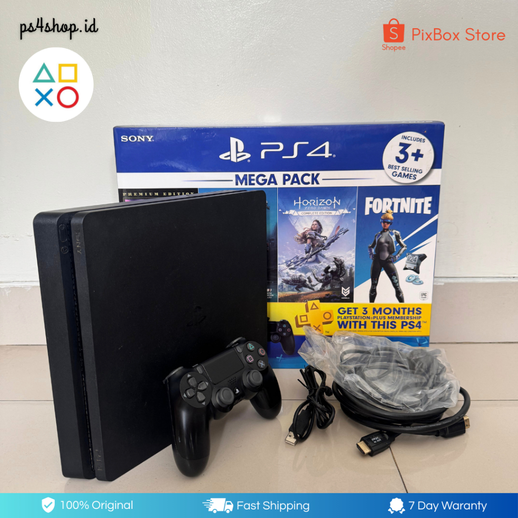 Sony PS4 Slim 1TB Fullset Second Bekas Original | Resmi Indo Sony PlayStation 4