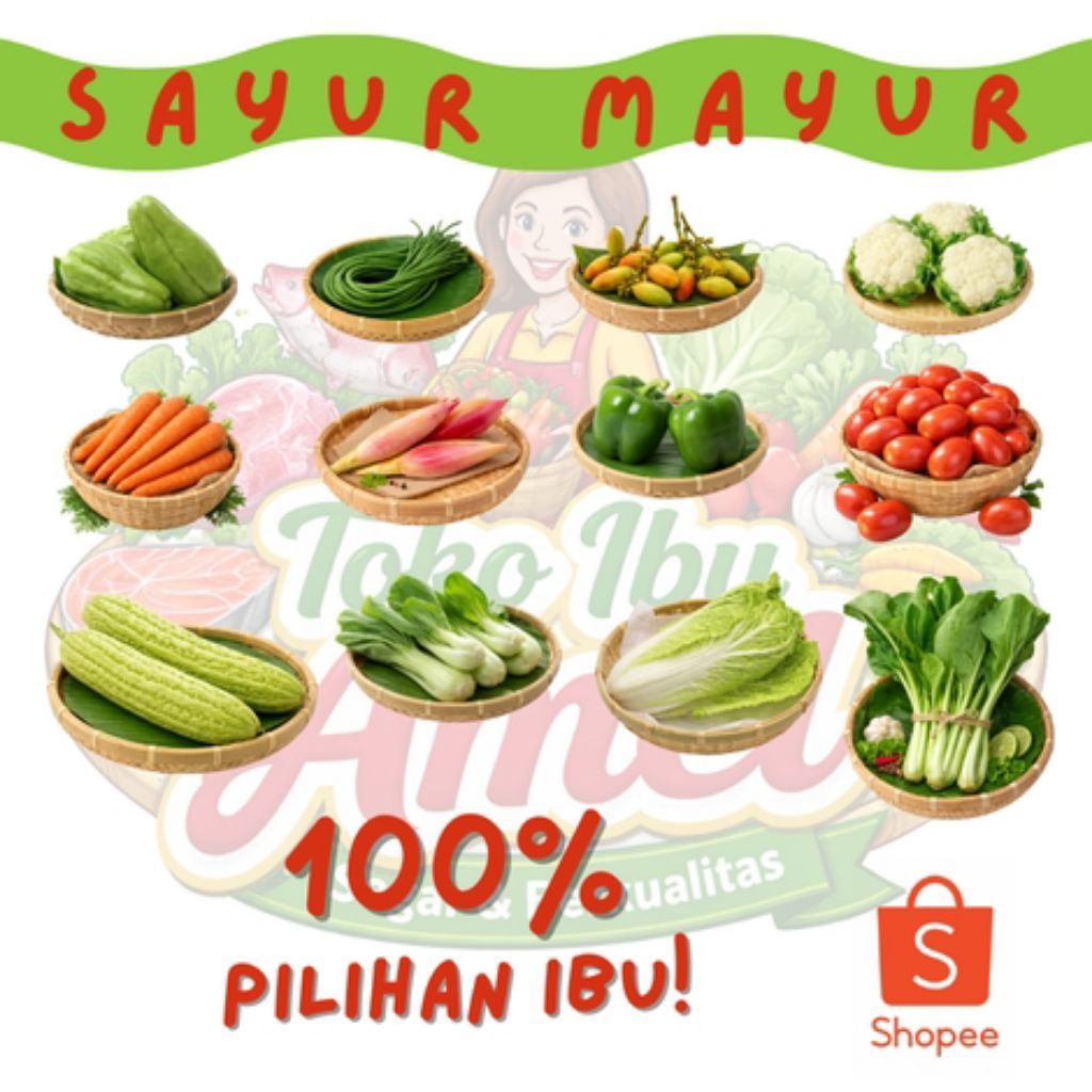 Sayur Fresh INSTAN KIRIM Jantung Pisang/Kentang/Pepaya Muda/Pare/Brokoli/Kembang Kol/Jengkol/Ubi Put