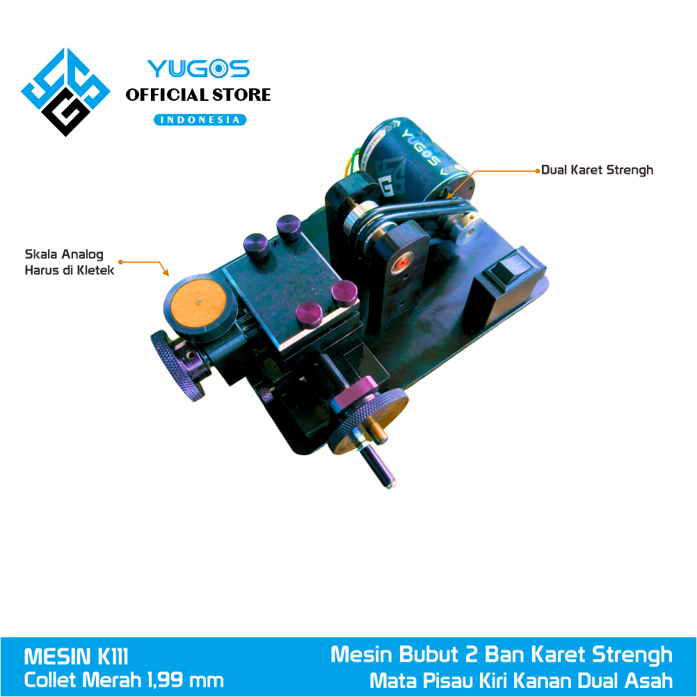 Mesin Bubut 2 Ban 2 karet streng K111 YUGOS Development