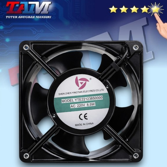 Cooler Mesin Las YTE221238S0000 12CM AC 220V 8.5W cooling fan 120x120x38mm / KIPAS 220 Volt AC