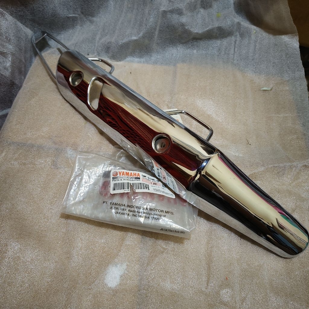 Cover knalpot tutup silincer selenser Muffler exhaust original Yamaha Scorpio z 225 safety pelindung