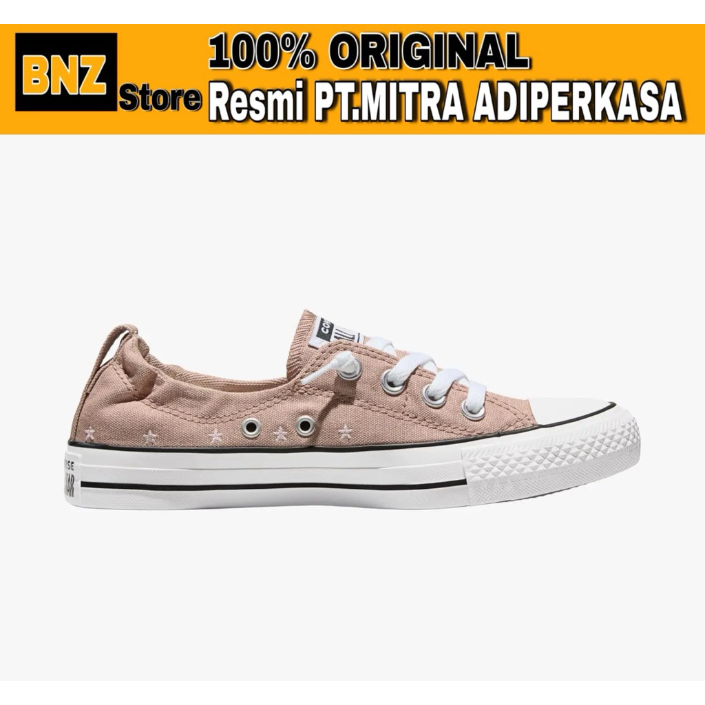 Sepatu Sneakers Wanita Converse CTAS Shoreline Slip Embroidered Star Dried Earth/Dusty Pink