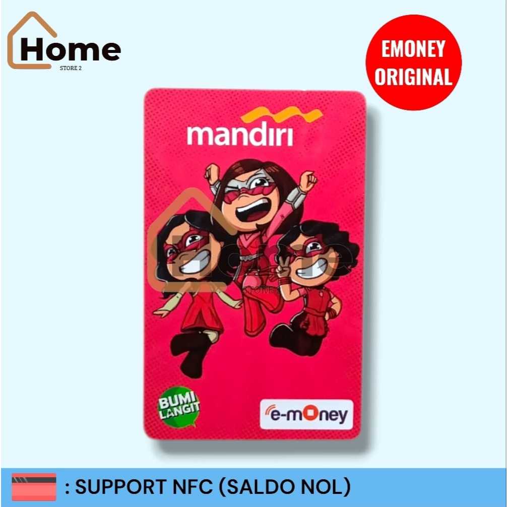 KARTU ETOLL EMONEY MANDIRI ORIGINAL - BUMI LANGIT [PINK]