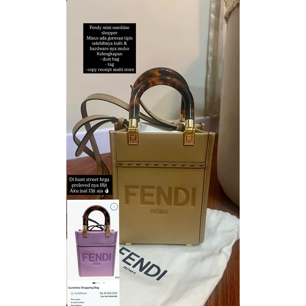 preloved fendi mini sunshine