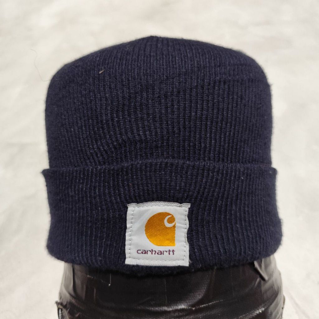 Topi beanie kupluk rajut Carhartt navy