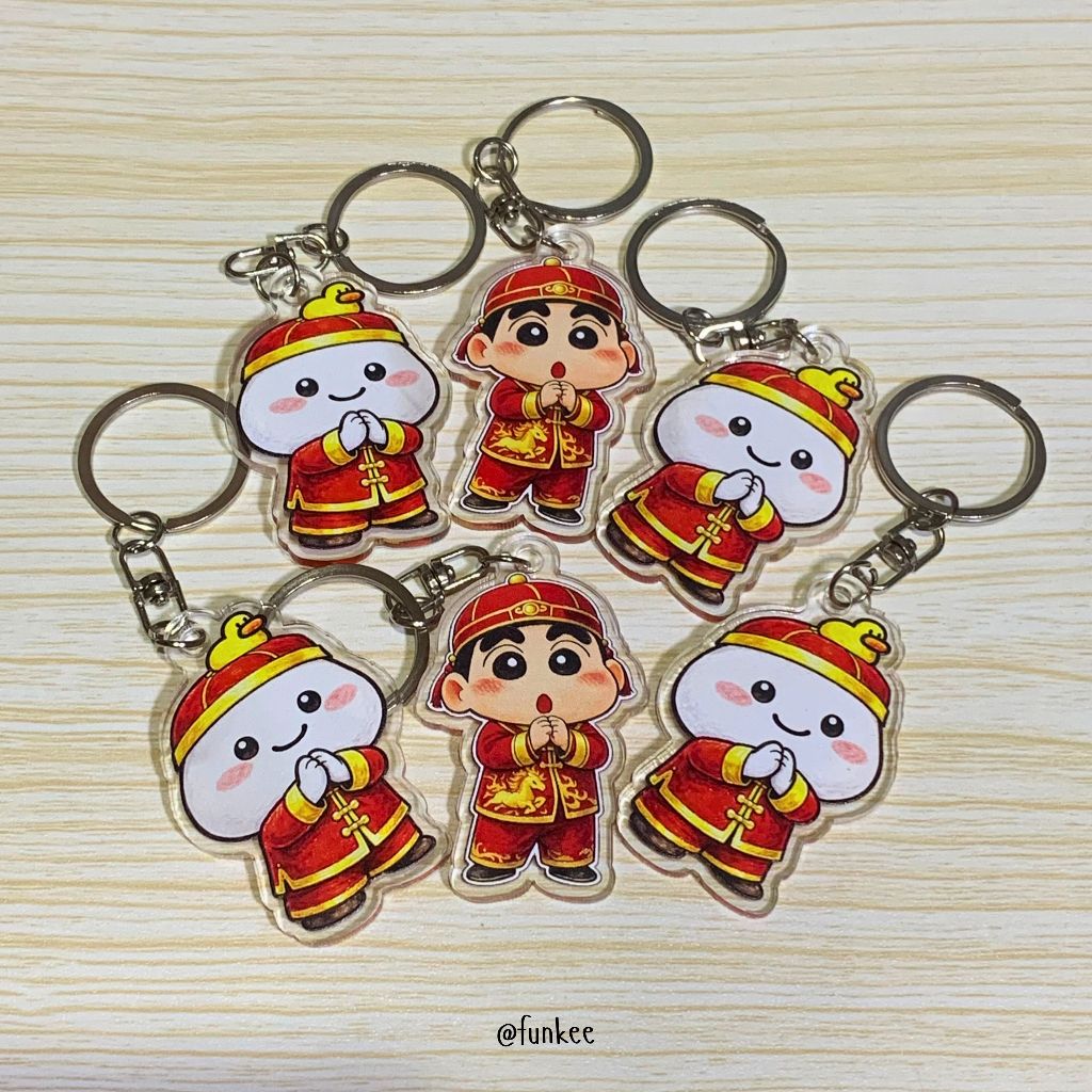 Acrylic Keychain Edisi Imlek | Gantungan Kunci Akrilik Imlek | Souvenir Imlek