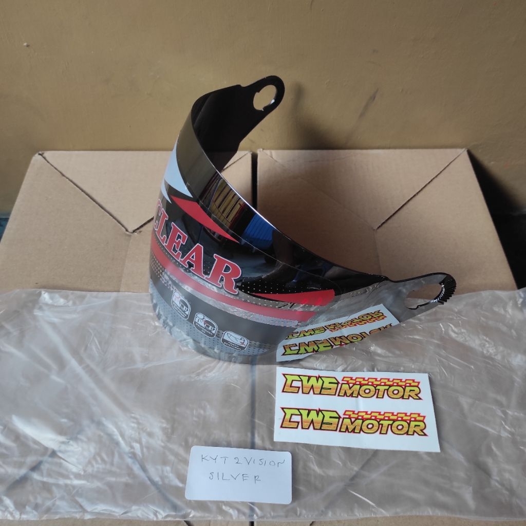Kaca visor helm KYT 2 vision ink cx 22 KYT Forza KYT romeo silver original clear