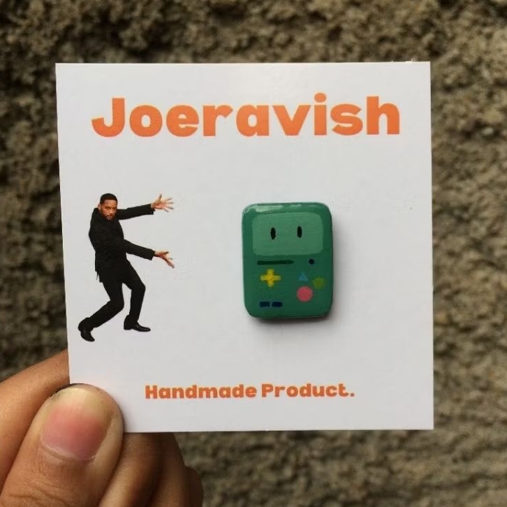 [BACA DESKRIPSI] ADVENTURE TIME handmade clay pin BMO clay pin adventure time bmo clay pin