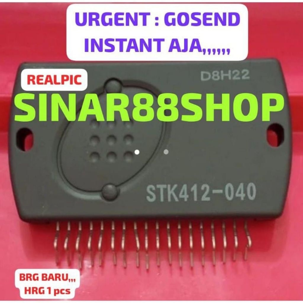 1pcs STK412-040 STK 412-040 ORIGINAL ASLI TWO-CHANNEL SHIFT POWER AUDIO AMPLIFIER IC TRANSISTOR IGBT