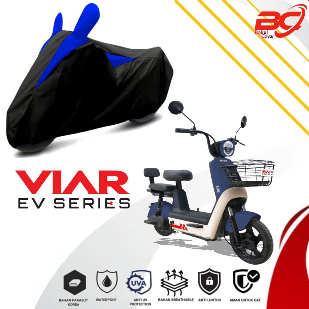 body cover sepeda listrik anti air viar uno,viar akasha,viar caraka, viar C series, sarung sepeda li