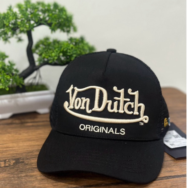 VONDUTCH topi trucker cap 1730 hitam putih NEW ORIGINAL 100%