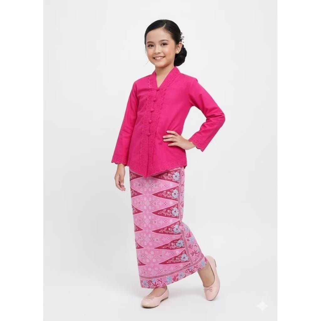 Setelan kebaya encim renda anak // kebaya encim anak // kebaya hari kartini // kebaya adat anak // k
